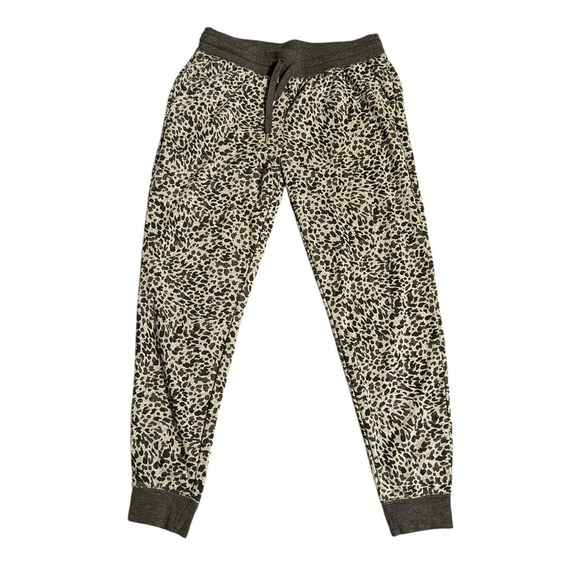 Old Navy Pants - Old‎ Navy Womens Leopard Print Jogger Pants Medium Gray Lounge Casual